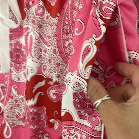 J Crew Pink Paisley Relaxed Satin Pant - Picture 6 of 10